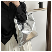 Sac à main simple en cuir verni brillant de couleur unie, sac à main de luxe, sac à main mignon pour fille, cadeau publicitaire, sac de shopping
