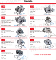 CT16V Auto Parts Turbocharger 17201-0L040 1720130110 for Toyota Hilux Land Cruiser Prado 1KD-FTV 3.0L Design Engine Turbo