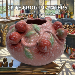 Vase en céramique émaillée orange fruit pomme Art déco personnalisé ornement à grande bouche pour la décoration intérieure et le dessus de table de jardin - Product Image 2