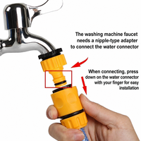 Kit de raccordement rapide pour tuyau d'arrosage, adaptateur de robinet, connecteur d'extrémité de tuyau, coupleur de tuyau d'eau en plastique pour robinet extérieur