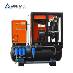 Compresor de aire industrial Slient todo en uno GiantAir 7.5KW 11KW 15KW 18.5KW 22KW Compresor de aire de tornillo rotativo de velocidad fija - Product Image 5