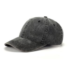 หมวกเบสบอลแผง6ใส่ได้ทั้งชายและหญิง5สีปรับได้หมวกแก๊ปผ้าฝ้ายธรรมดาวินเทจขอบโค้ง - Product Image 2