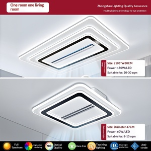 Ventilateur <span class=keywords><strong>sans</strong></span> pales minimaliste moderne avec base en fer et lampe LED pour plafond, idéal pour salon et chambre à coucher, nouveau modèle 2026 - Product Image 6