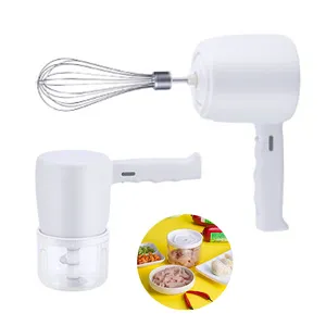 Kitchen Utensils Tools 2 In 1 Food Mixer Egg Whisk Baby Food Makers Blender Juicer Onion Chopper