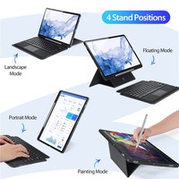 DUX DUCIS casing Tablet Samsung Galaxy Tab S8 + S7 + S7 FE, casing Tablet bahan kulit dengan Keyboard yang dapat dilepas