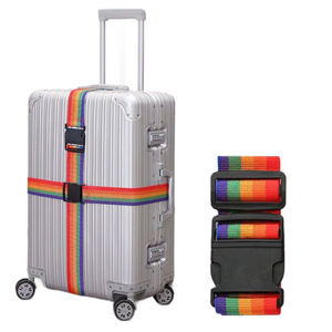 Sangle de bagage en sangle tissée tendance, accessoires de voyage colorés pour l'emballage et la sécurisation des valises - Product Image 5