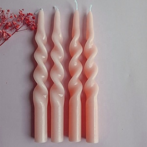 Bougies de dîner coniques en spirale de couleur mélangée longue <span class=keywords><strong>cire</strong></span> de <span class=keywords><strong>tige</strong></span> de dégradé pour les décorations de mariage et de vacances-pour Noël et Pâques - Product Image 3