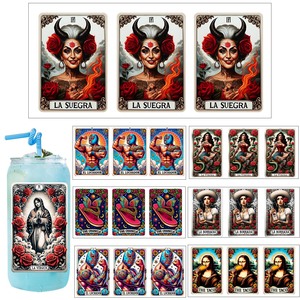 Autocollants de transfert UV DTF personnalisés en gros pour gobelets de 16 oz, imperméables, sur le thème des émissions de télévision mexicaines - Product Image 2
