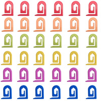 Boucle de marquage pour tricot et crochet, style ethnique, faite à la main, en métal émaillé, colorée, à oreilles de chat, à extrémité ouverte, petite, pour pull
