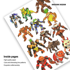 Kit de Peinture Guerrier Mecha le Plus Vendu - Livre de Coloriage en Papier pour Enfants - Livre de Coloriage Simple - Vente en Gros Personnalisée - Product Image 6