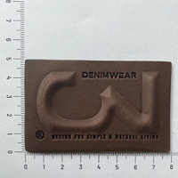 Écussons de veste en cuir personnalisés Écusson en cuir gaufré Logo de marque Chapeau de jean en métal de transfert de chaleur gaufrage Laser Faux cuir