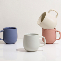 Mug en céramique de 350 ml, couleur unie, style nordique créatif, pour conférence, avec logo personnalisé imprimé, finition mate simple, pour la maison, le bureau, le lait, l'eau, le café