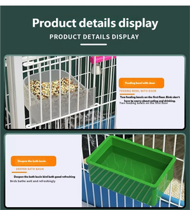 כלוב ציפורים מרובע מברזל איכותי לגידול תוכים, תוכונים וציפורים אחרות, לתצוגה חיצונית ובית, בית ציפורים מרווח - Product Image 5