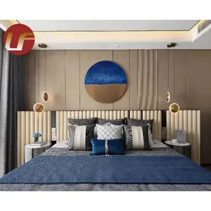 5 Star Luxury Style Business Hotel Bed Room Furniture King Size Bedroom Set For High End Hotel Furniture