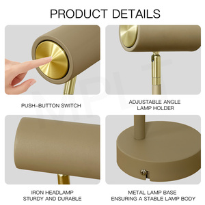 Lámpara de Pared Moderna de Lujo con Foco Ajustable, Fácil Instalación <span class=keywords><strong>para</strong></span> Espejo, Tocador, Pasillo y Estantería - Product Image 2