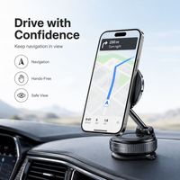 Support magnétique exécutif pour voiture, bras pliable en métal, ventouse stable, rotation à 360 degrés, multifonctionnel pour intérieur de luxe
