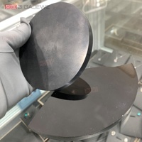GIGAJEWE Plaquette de carbure de silicium (SiC) de couleur noire, Moissanite brute, en formats 4, 6 et 8 pouces, Pierre brute en vrac pour la fabrication de bijoux