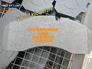 Plaquettes de frein à disque WVA29087 personnalisées en usine SUCAN pour camions européens Benz Volvo Scania MAN DAF <span class=keywords><strong>SAF</strong></span>, 70 000 kilomètres - Product Image 1