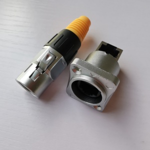 Vỏ kim loại công nghiệp ngoài trời không thấm nước RJ45 Bảng điều chỉnh gắn kết ổ cắm kết nối cắm + RJ45 ổ cắm 90 độ góc bên phải - Product Image 3