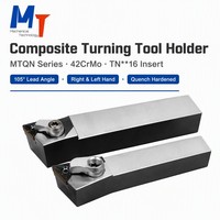Porte-outil de tournage externe CNC MT 105 avec pince supérieure composite et insert triangulaire MTQNL2020K16/MTQNL2525M16, outil de tournage indexable