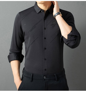 Camicie <span class=keywords><strong>Eleganti</strong></span> da <span class=keywords><strong>Uomo</strong></span> per Ufficio e Business, Nuovi Prodotti Autunno-Inverno, Vendita all'Ingrosso OEM - Product Image 5