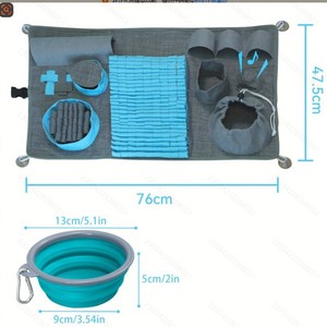 Interactive Dog Scenting Mat Blue Rectangle Indoor Training Toy For Pet Food Hiding And Smelling <b>Game</b> - Product Image 2