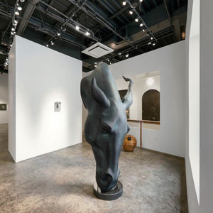 Изготовленная на заказ маленькая Античная бронзовая голова лошади бюст статуя фэн-шуй стиль лошади скульптура лица искусство для домашнего декора - Product Image 3