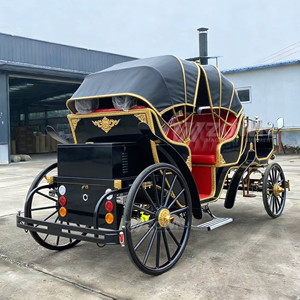 Carruaje de caballos de estilo vintage para recorridos por ciudades antiguas, fotografía de bodas y proyectos de turismo cultural característico. - Product Image 2
