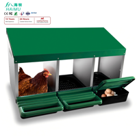 Nichoir à 3 compartiments pour volailles Nichoirs pour volailles Poulailler Cage pour animaux de compagnie