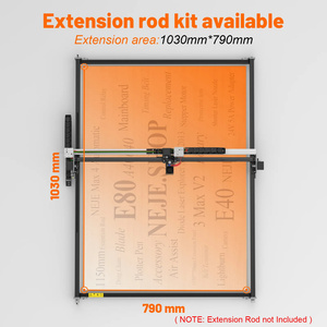 Rail de guidage en aluminium noir <span class=keywords><strong>NEJE</strong></span> pour graveur et découpeur laser <span class=keywords><strong>NEJE</strong></span> <span class=keywords><strong>Max</strong></span> 4/<span class=keywords><strong>NEJE</strong></span> <span class=keywords><strong>3</strong></span> <span class=keywords><strong>Max</strong></span> V2/<span class=keywords><strong>NEJE</strong></span> <span class=keywords><strong>Max</strong></span> 4 V2, kit d'extension de l'axe Y - Product Image 6