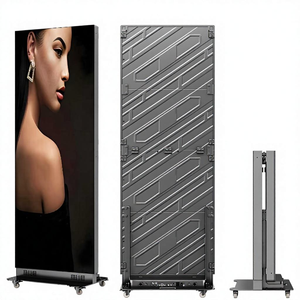 จอโปสเตอร์ LED พับได้แบบคอนทราสต์สูง สำหรับใช้งานในอาคาร ป้ายดิจิทัลเชิงพาณิชย์ พร้อม Wifi, USB, ลำโพง และการอัปเดตเนื้อหาผ่านแอปมือถือ - Product Image 2