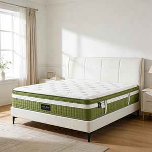 Housse de <span class=keywords><strong>matelas</strong></span> <span class=keywords><strong>en</strong></span> soie glacée PremiumIce, sensation de fraîcheur, surmatelas hybride à ressorts ensachés, mousse à mémoire de forme, avec taille personnalisée - Product Image 1
