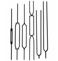 Design moderne, 1/2''*44'', décoration intérieure, métal, balustrades d'escalier en fer forgé, poteaux de balcon pour maison, école, appartement