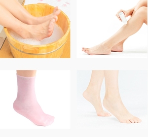 <span class=keywords><strong>Calcetines</strong></span> de gel de silicona para pies secos de tamaño largo <span class=keywords><strong>Calcetines</strong></span> hidratantes de silicona antideslizantes de alta elasticidad - Product Image 2