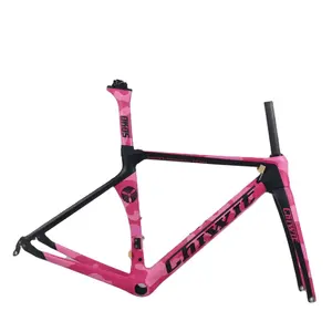 SERAPH OEM Camo Pink Design Rim Brake Carbon Aero Road Bike Frame TT-X1 Size 45cm Max Tire 700*28C size 45cm