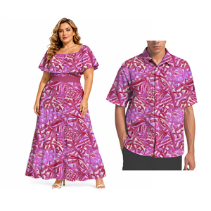 Abbigliamento Estivo Casual per Coppie 2026: Camicie Comode da Uomo e Abiti Hawaiani alla Moda da Donna, Coordinati da <span class=keywords><strong>Spiaggia</strong></span> Traspiranti - Product Image 3