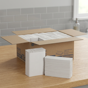 Pacific Blue Select White Disposable 1 Ply C-Fold Virgin Wood Pulp 10.1 X 13.2 Soft <b>Kitchen</b> <b>Paper</b> Towels Case of 2400 - Product Image 2