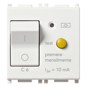 สวิตช์ดิฟเฟอเรนเชียล MT 1P+N C6 10mA สีขาว มินิเซอร์กิตเบรกเกอร์ - Product Image 1
