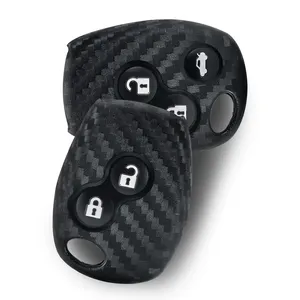 <span class=keywords><strong>Coque</strong></span> <span class=keywords><strong>de</strong></span> clé <span class=keywords><strong>de</strong></span> voiture en silicone et fibre <span class=keywords><strong>de</strong></span> carbone à 2 boutons <span class=keywords><strong>pour</strong></span> Renault Clio Trafic Master Twingo <span class=keywords><strong>Dacia</strong></span> Duster <span class=keywords><strong>Sandero</strong></span> - Product Image 4