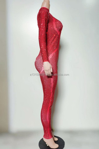 Cổ điển đầy đủ Kim Cương cao cổ chặt chẽ phù hợp sexy cá tính thanh mô hình đi Bộ sinh nhật đảng hiệu suất trang phục - Product Image 4