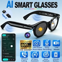 Lunettes Audio-Vidéo Intelligentes TR90 en Gros avec IA, Caméra HD 8MP, Fonction de Traduction, Réponse aux Appels, Étanche