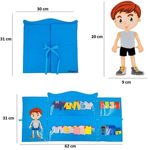3 anni ragazze e ragazzi armadio in feltro vestire bambola bordo occupato baby <span class=keywords><strong>montessori</strong></span> giocattoli <span class=keywords><strong>giochi</strong></span> educativi fai da te set per bambini - Product Image 3