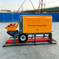 Bomba de Concreto Portátil de Alta Eficiencia con Motor Diésel para Remolque, Bomba de Transferencia de Concreto para Construcción de Edificios, Suministro de Fábrica