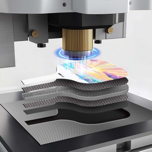 Raquette de pickleball personnalisée Pro Hybrid Shape en fibre de carbone brute avec noyau en nid d'abeille, portable, légère, surface rugueuse, pour l'extérieur - Product Image 3