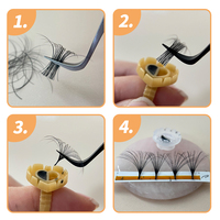 Extensions de cils en vison légers, effet cachemire, volume méga 0.03 0.05 0.07, plateaux de cils en gros, 7-25mm, faciles à former en éventail, marque privée