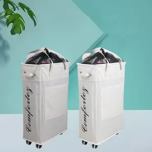 Collapsible Laundry Hamper With Wheels And Handles Clothes Laundry Basket With Removable Wash Bag