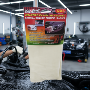 Serviette en cuir de chamois naturel Maxfcd 32x43Cm pour le nettoyage des voitures, des motos - Product Image 3