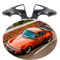 Omcar F/G Model 964 Backdate 930 Turbo Dry Carbon Fiber Rear Fenders Bodykit 1964-1994 Finishing Poles Berkilau Pemasangan Mudah