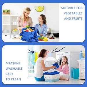 Bolsas de Compras de Nailon Ecológicas Personalizadas, Resistentes al Agua, con Cierre de Cinta Larga, Lavables a Máquina, Reutilizables Estándar - Product Image 4