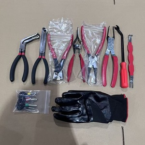 Auto Repair <b>Pliers</b> <b>Set</b> 10 Pieces High Carbon Steel Oil Pipe Clamp Tool Kit With Glove And Bits For Automotive Maintenance - Product Image 4